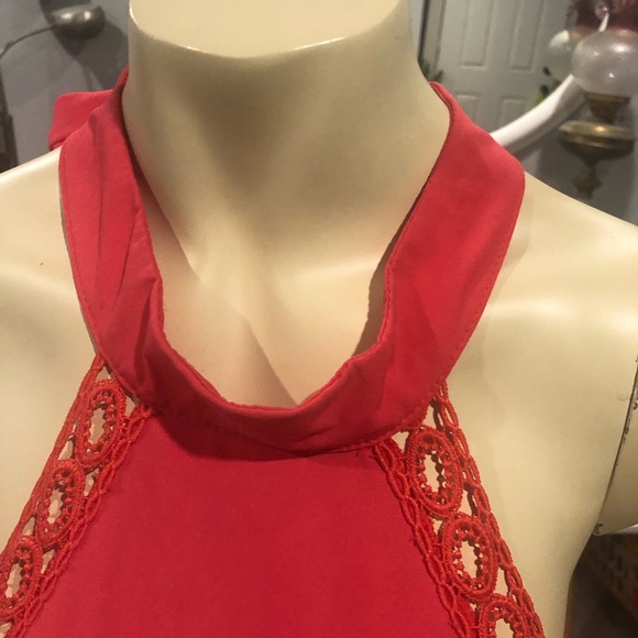 CHARLOTTE RUSSE vibrant coral dress with style. - Picture 3 of 5